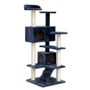 i.Pet Cat Tree 134cm Trees Scratching Post Scratcher Tower Condo House Furniture Wood Grey