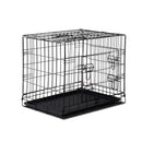 24" Dog Cage Pet Crate Puppy Cat Foldable Metal Kennel Portable 3 Doors