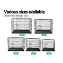 42" Dog Cage Pet Crate Puppy Cat Foldable Metal Kennel Portable 3 Doors
