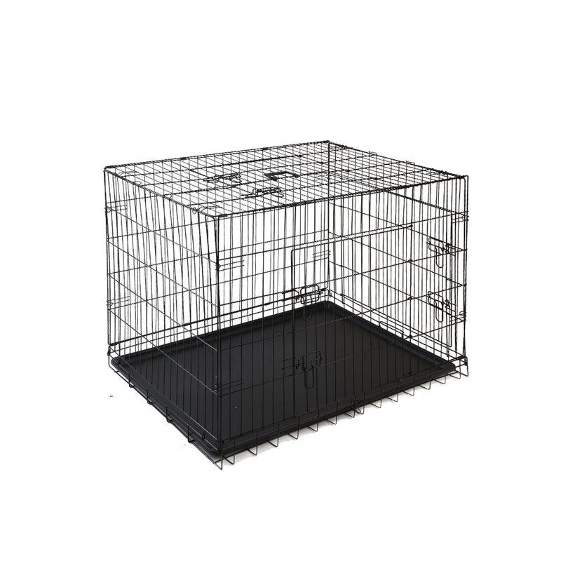 48" Dog Cage Pet Crate Puppy Foldable Metal Kennel Portable 3 Doors XXL