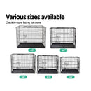 48" Dog Cage Pet Crate Puppy Foldable Metal Kennel Portable 3 Doors XXL