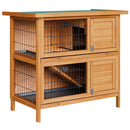 i.Pet Rabbit Hutch Hutches Large Metal Run Wooden Cage Waterproof Outdoor Pet House Chicken Coop Guinea Pig Ferret Chinchilla Hamster 92cm x 45cm x 82cm