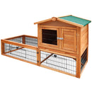 i.Pet Rabbit Hutch Hutches Large Metal Run Wooden Cage Waterproof Outdoor Pet House Chicken Coop Guinea Pig Ferret Chinchilla Hamster 155cm x 60cm x 90cm