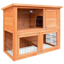 i.Pet Rabbit Hutch Hutches Large Metal Run Wooden Cage Waterproof Outdoor Pet House Chicken Coop Guinea Pig Ferret Chinchilla Hamster 93cm x 40cm x 76cm