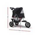 Pet Stroller Dog Cat Cage Carrier Travel Pushchair Foldable Pram Large