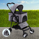 Pet Stroller Dog Cat Cage Carrier Travel Pushchair Foldable 3 IN 1 Seat