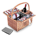 Alfresco Picnic Basket 4 Person Baskets Outdoor Insulated Blanket Deluxe