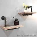 Artiss Wall Shelves Rustic Bookshelf Retro Display Shelves Industrial DIY Pipe Shelf Floating Brackets