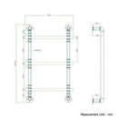 Artiss 3 Tier 61CM Industrial Pipe Shelf Wall Shelves Retro Brown