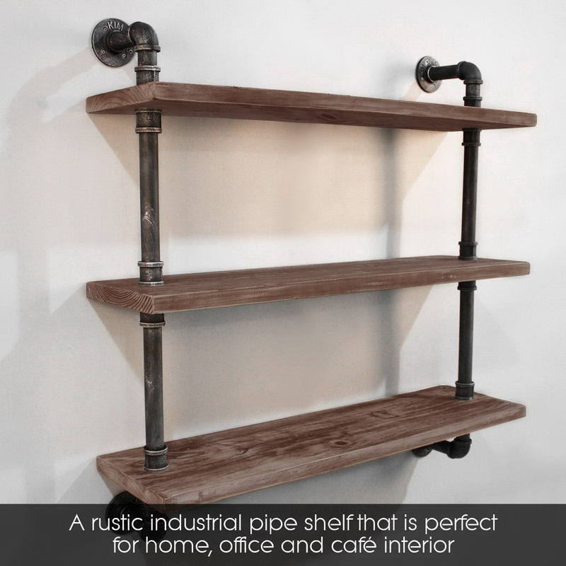 Artiss Display Wall Shelves Industrial DIY Pipe Shelf Brackets Rustic Bookshelf