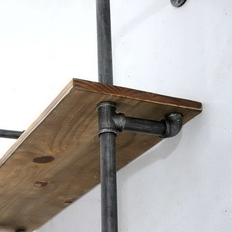 Artiss Wall Display Shelves Industrial DIY Pipe Shelf Rustic Floating Brackets