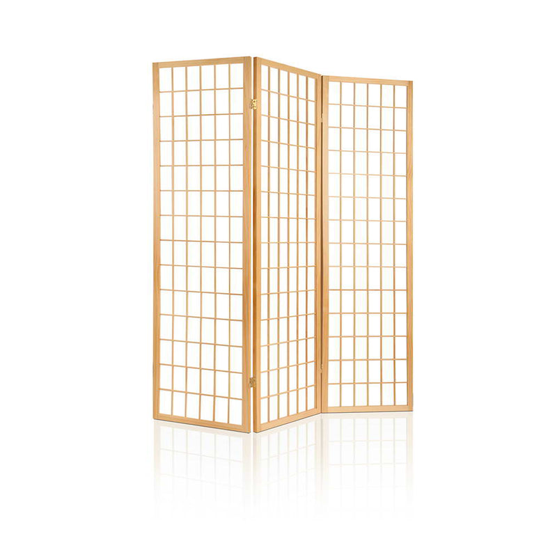 Artiss Room Divider Screen Natural 3 Panel