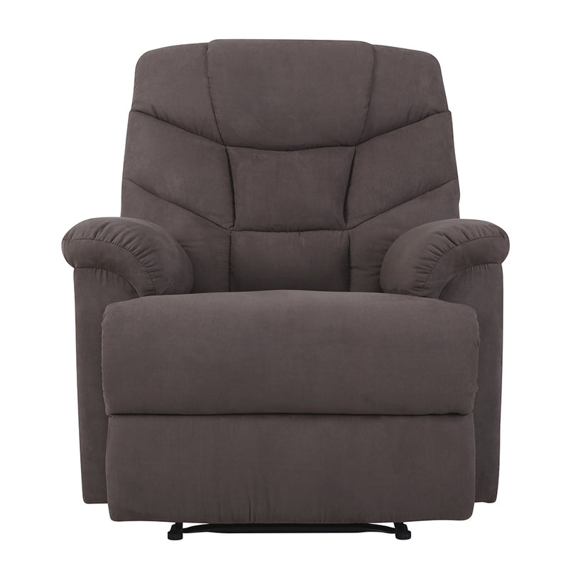 Artiss Recliner Chair Luxury Lounge Sofa Chairs Foam Padded Suede Fabric Armchair Couch Grey