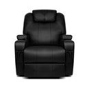 Artiss Recliner Chair Electric Massage Chairs Heated Lounge Swivel Sofa Leather