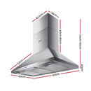 Devanti Range Hood Rangehood Commercial BBQ Hoods Kitchen Alfresco Canopy 1200MM