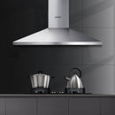 Devanti 900mm 90cm Range Hood Rangehood Kitchen Canopy Silver