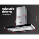 Devanti 900mm Range Hood Rangehood Kitchen Canopy 90cm Black