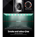 Devanti 900mm Range Hood Rangehood Kitchen Canopy 90cm Black