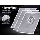 Devanti 900mm Range Hood Rangehood Kitchen Canopy 90cm Black