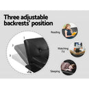 Artiss Sofa Bed Lounge Futon Couch Leather 3 Seater Cup Holder Recliner