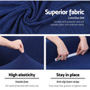 Artiss High Stretch Sofa Cover Couch Lounge Protector Slipcovers 1 Seater Navy