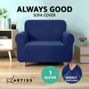 Artiss High Stretch Sofa Cover Couch Lounge Protector Slipcovers 1 Seater Navy