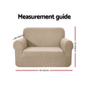 Artiss High Stretch Sofa Cover Couch Lounge Protector Slipcovers 1 Seater Sand
