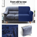Artiss High Stretch Sofa Cover Couch Lounge Protector Slipcovers 3 Seater Navy