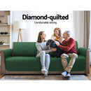 Artiss Sofa Cover Quilted Couch Covers Lounge Protector Slipcovers 1 Seater Green