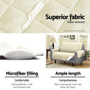 Artiss Sofa Cover Quilted Couch Covers Lounge Protector Slipcovers 1 Seater Khaki