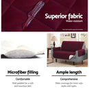 Artiss Sofa Cover Quilted Couch Covers Lounge Protector Slipcovers 2 Seater Burgundy
