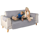 GREY Quilted Cover for 3 Seater Sofa