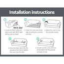 Artiss Sofa Cover Elastic Stretchable Couch Covers Grey 3 Seater