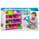 12 BIN WHITE TOY ORGANISER