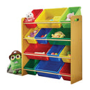 12 BIN WOOD TOY ORGANISER