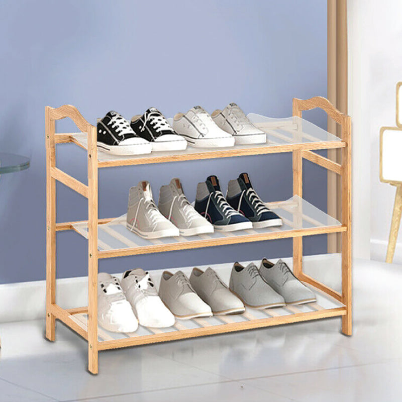 3 TIER 70CM WIDE BAMBOO SHOE STAND