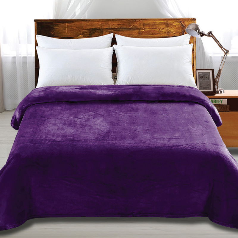 AUBERGINE BED THROW