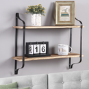 DOUBLE SHELVE TIMBER AND STEEL SHELVING