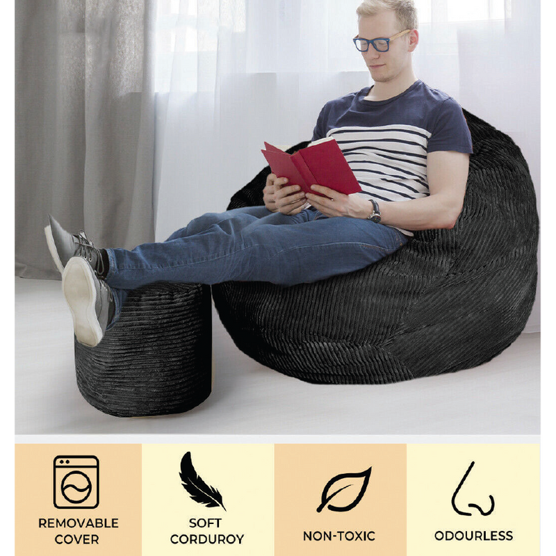 BEAN BAG AND FOOT STOOL SET