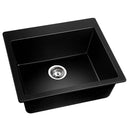 Cefito Stone Kitchen Sink 570x500MM Granite Under/Topmount Basin Bowl Laundry Black