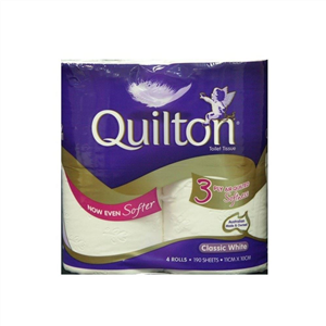 Quilton Toilet Tissue White 4pk
