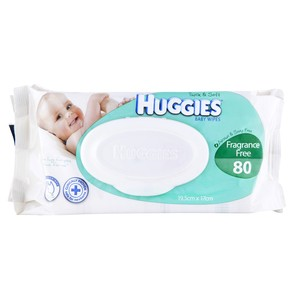 80pk Huggies Fragrance Free Thick Baby Wipes