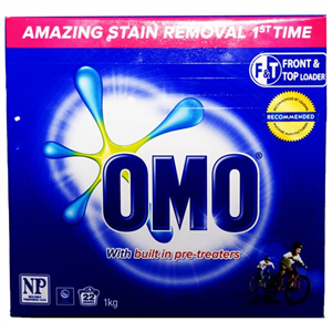Omo Active Clean Front & Top Loader Laundry Detergent Washing Powder 1kg