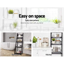 Display Shelf 5 Tier Wooden Ladder Stand Storage Book Shelves Rack Coffee