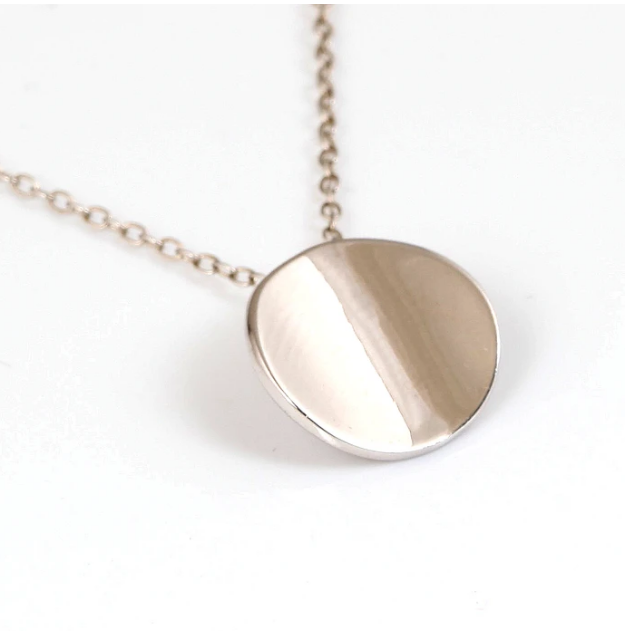 STERLING SILVER DISC PENDANT