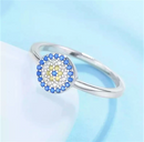 EVIL EYE STERLING SILVER RING
