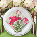 100 FLORAL DESIGN NAPKINS