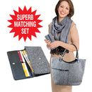 3 PIECE MAYFAIR HANDBAG SCARF AND PURSE SET
