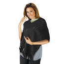 FELICITY BLACK V NECK PONCHO