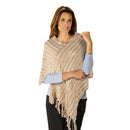 SAMANTHA TAUPE V NECK PONCHO